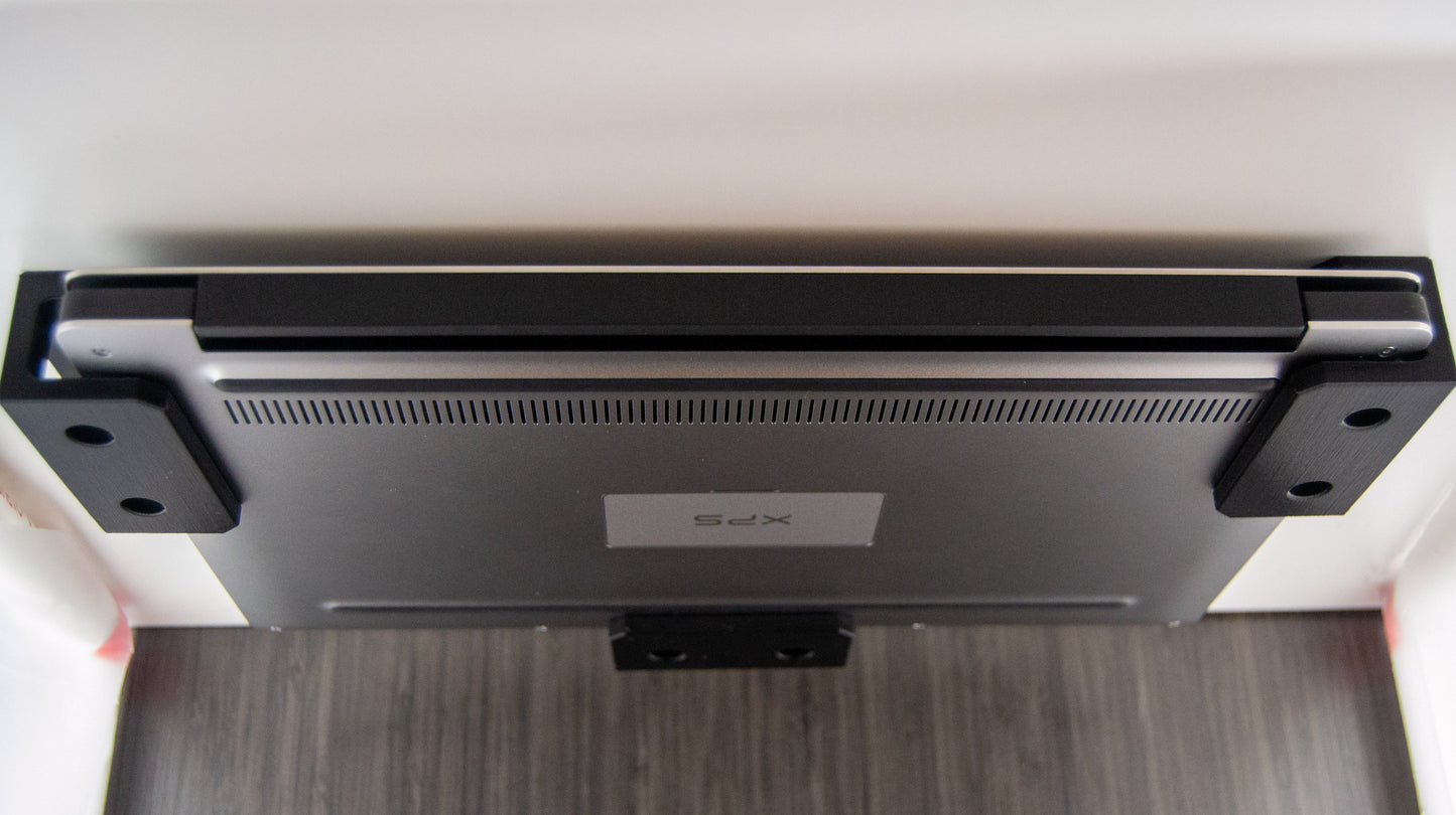 Under Desk Single Deck Laptop Holder Mount | Fits One Laptop